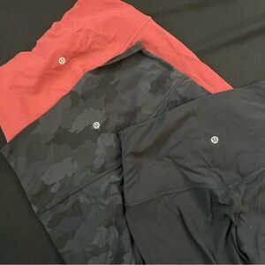 3 lululemon Align™ High-Rise Short 10” camo black mauve pink